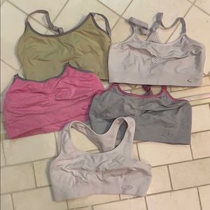 Mix of Champion and Under Armour Bras